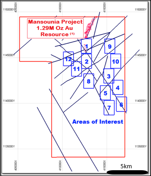 Figure 2: Mansounia Project: Current target areas.
