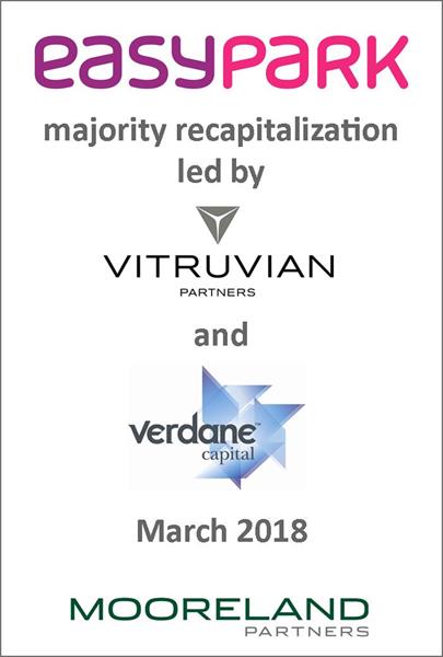 Mooreland Partners advises EasyPark on it majority recapitalization led by Vitruvian Partners and Verdane Capital