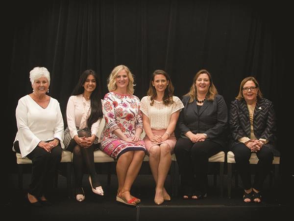 Recipient of the 2016 Lucy Hobbs Project Woman to Watch Award, Dr. Kady Rawal, (shown, second from left) participates at the 2017 annual Lucy Hobbs Celebration in Philadelphia on the panel ‘Emerging Leaders in Dentistry: The Female Influence.’