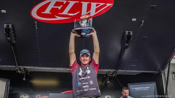 Canadian pro angler Chris Johnston of Peterborough, Ontario, brought a five-bass limit weighing 17 pounds, 6 ounces, to the scale Sunday to win the FLW Tour at the Harris Chain of Lakes presented by Lowrance with a four-day total of 20 bass weighing 79 pounds, 6 ounces.