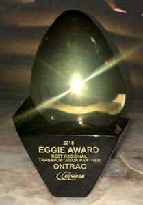OnTrac Named Best Regional Transportation Partner by Newegg at the 2018 Eggie Awards