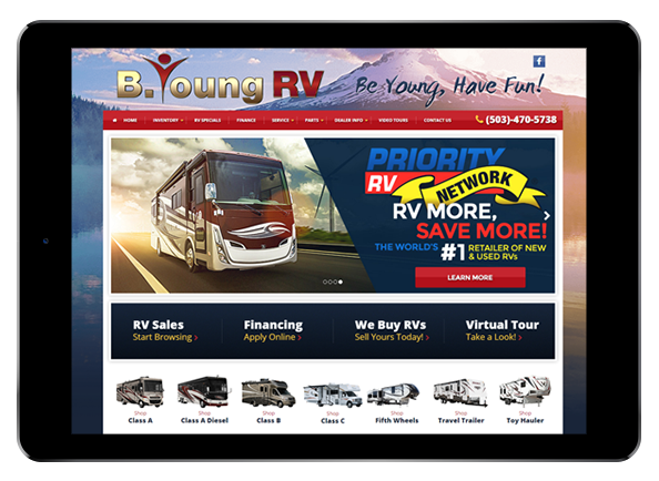 B. Young RV's Website