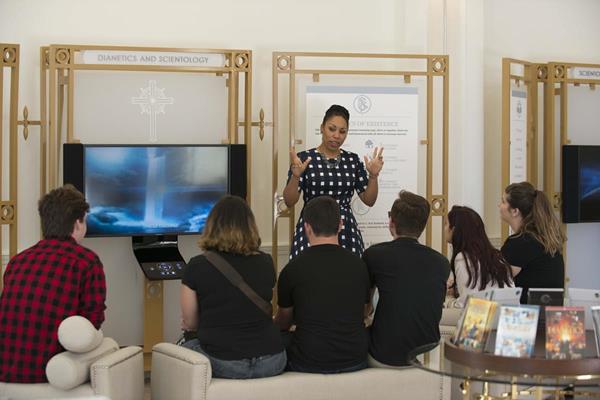 Students tour Scientology Information Center in downtown Clearwater