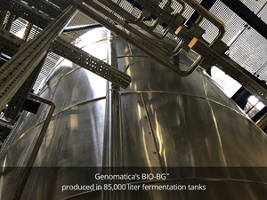 Genomatica's Bio-BG™ produced in 85,000 liter fermentation tanks