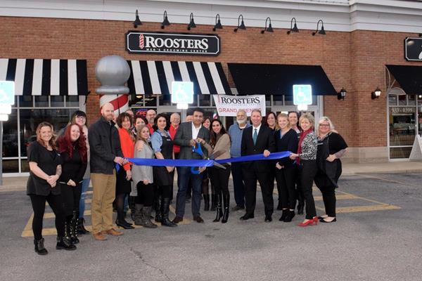 Roosters Men's Grooming Center Ribbon Cutting