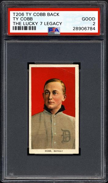 The eighth 1909-11 T206 Ty Cobb card with Ty Cobb back received a PSA Good 2 grade. 