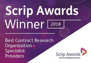 Scrip Awards Winner 2018
Best Contract Research Organization- Specialist Providers