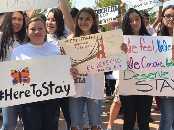 Student walkouts after the Trump administration killed DACA on September 5th. 