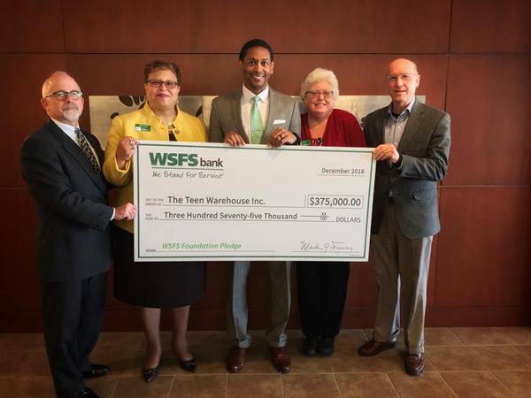 WSFS Foundation donates $325,000 to The Teen Warehouse