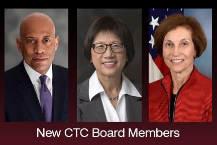 The new CTC board members are, left to right, Reginald Brothers, Ph.D.; Heidi Shyu, Sc.D.; and Maj. Gen. (Ret.) Camille M. Nichols, Sc.D.