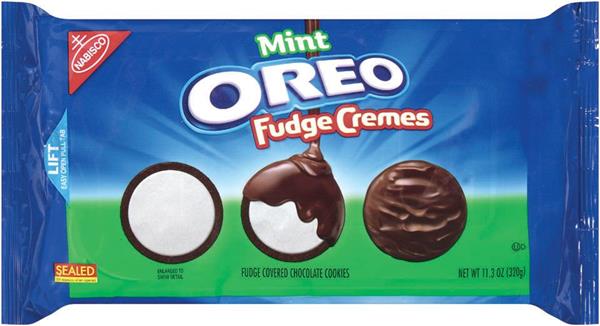 Oreo Fudge Cremes, Mint variety(11.3 oz. package)