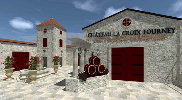 Architect rendering of renovation- Chateau la Croix Fourney