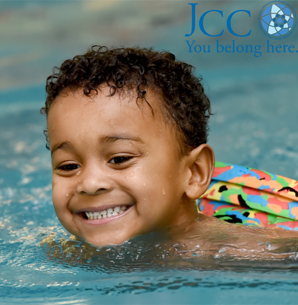 A child benefiting from the Step Into Swim Grant at a JCC.