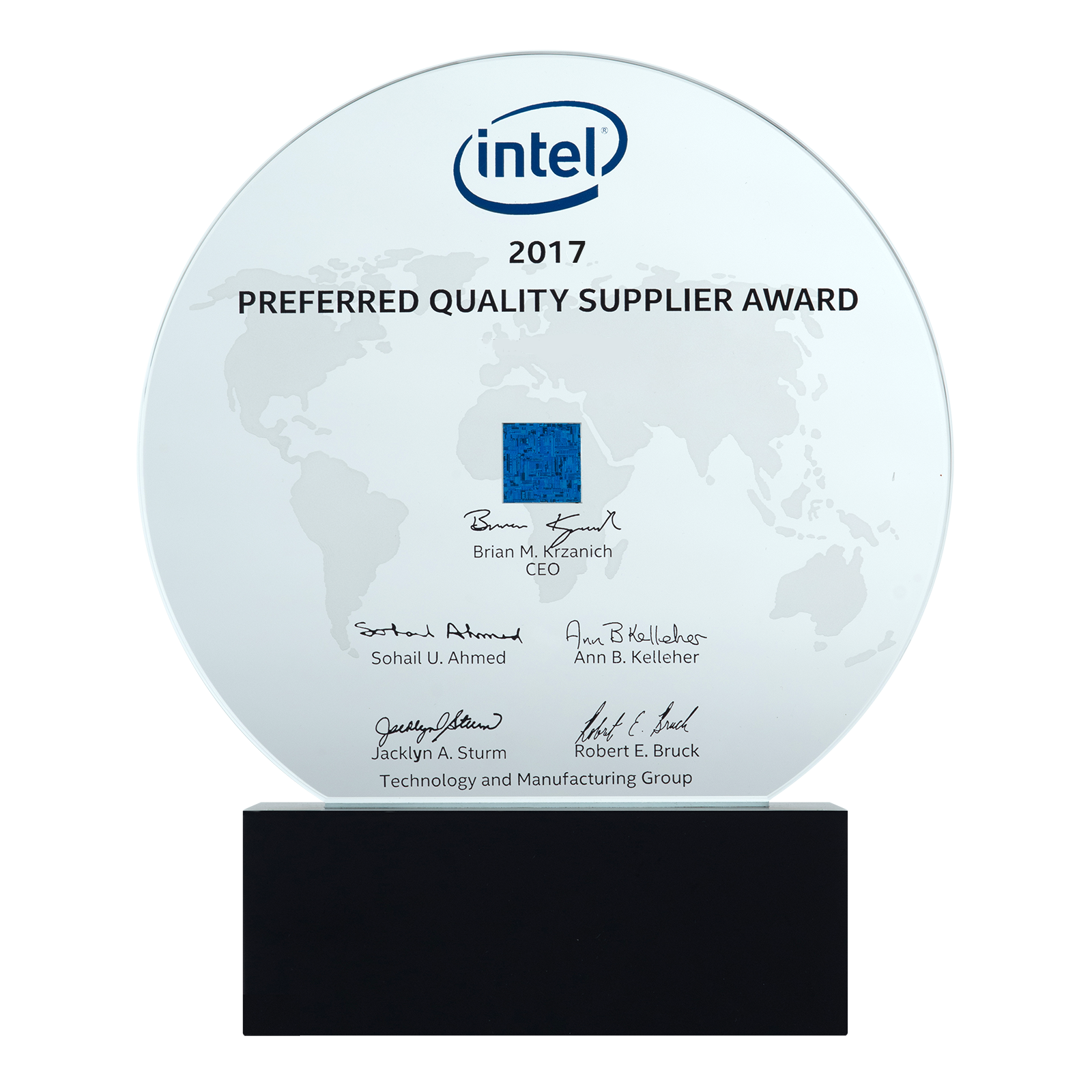 Intel 2017 Preferred Quality Supplier Award