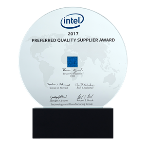 Intel 2017 Preferred Quality Supplier Award