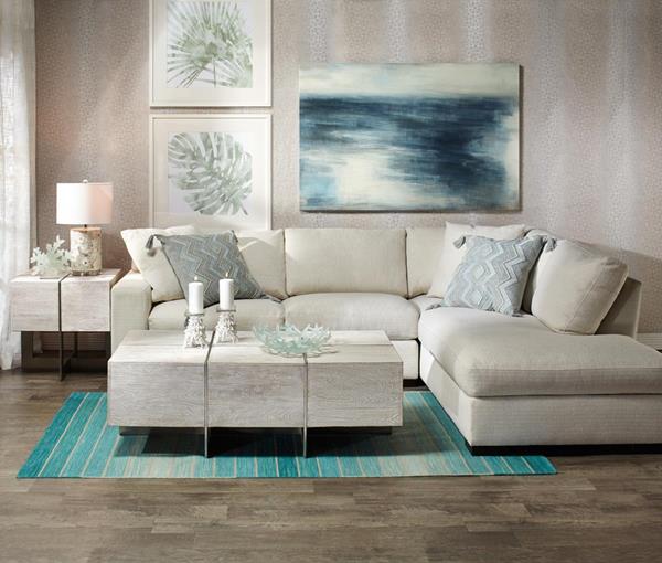 Naples sectional with Clifton occasional collection