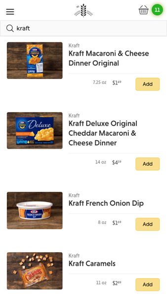 Hundreds of Kraft-Heinz products are now available via online grocer Farmstead