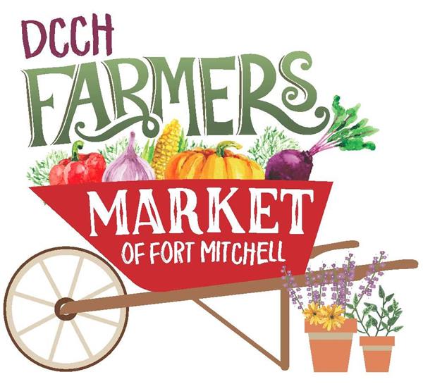 NEW Fort Mitchell Farmers Market Logo, created by the team at FUSIONWRX.  DCCH Farmers Market of Fort Mitchell open rain or shine every Saturday through the end of October from 10 am – 2 pm.   Now offers Kentucky’s SNAP (Supplemental Nutrition Assistance Program) as a payment option for market purchases.