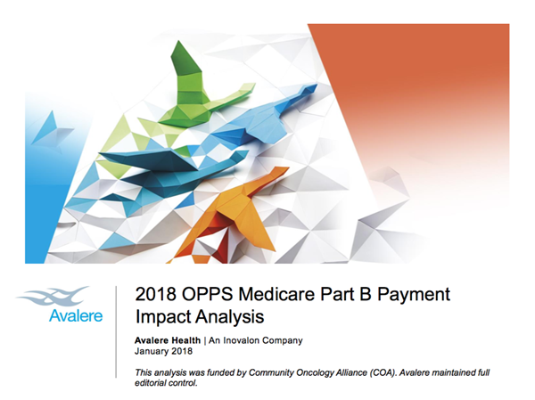 Avalere "2018 OPPS Medicare Part B Payment Impact Analysis" - Cover