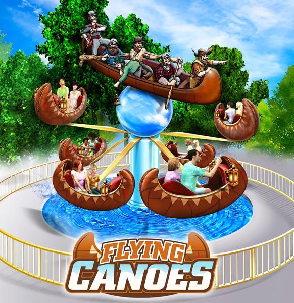Flying Canoes, an interactive ride the entire family will enjoy.
