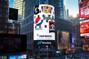 Nasdaq Tower for PepsiCos branding and listing celebration