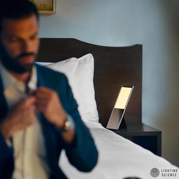 Designed to slide easily into a computer bag, backpack or suitcase, the JOURNI™ from Lighting Science is the perfect light for busy business executives, travelers, students or anyone looking to feel their best while on the go. The appropriate JOURNI™ setting enables you to sync your circadian rhythm – either to boost wakefulness and productivity or to wind down and prepare for sleep.