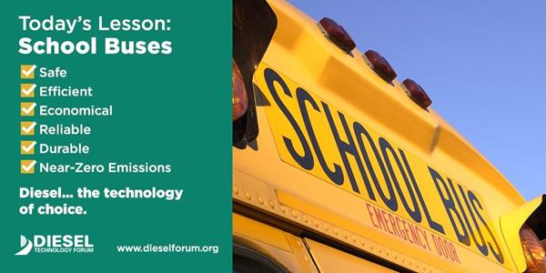 Diesel is the technology of choice for school buses across America.