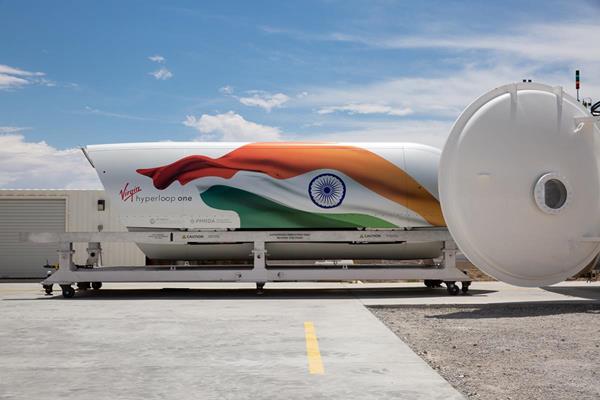 Chief Minister of Maharashtra visits Virgin Hyperloop One's test facility to view live test