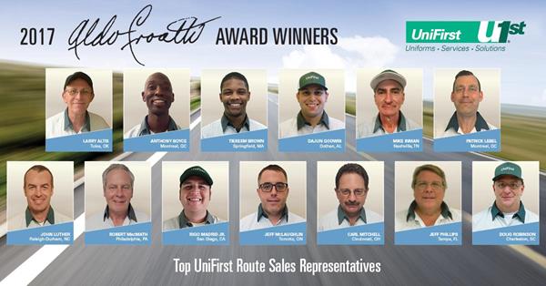 UniFirst nomme les meilleurs représentants de route en Amérique du Nord 