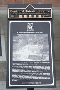 Heritage Plaque at Edmonton Brewery District