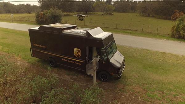 Drone launching from UPS Package Car