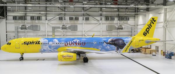 Spirit Airlines A321 Featuring Disney's "Dumbo"