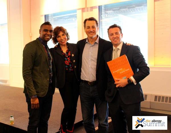 From left to right Bobby Jones, CMO, Peace First & Co-Author, Lesa Ukman, Lesa Ukman Partnerships®, Grady Lee, Co-Founder/CEO, Give2Get & Co-Founder/Chair, IMPACT2030 and Dr. John McKeon, CEO, Allergy Standards Limited