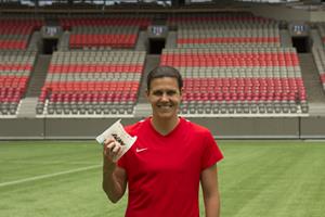 Christine Sinclair Burgers to Beat MS (c) A&W Food Services of Canada Inc.