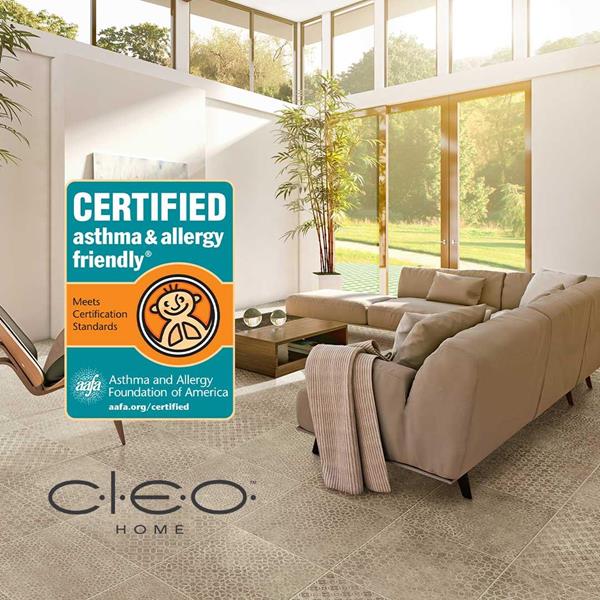 Image Announcement CLEO Home Flooring Certified asthma & allergy friendly 