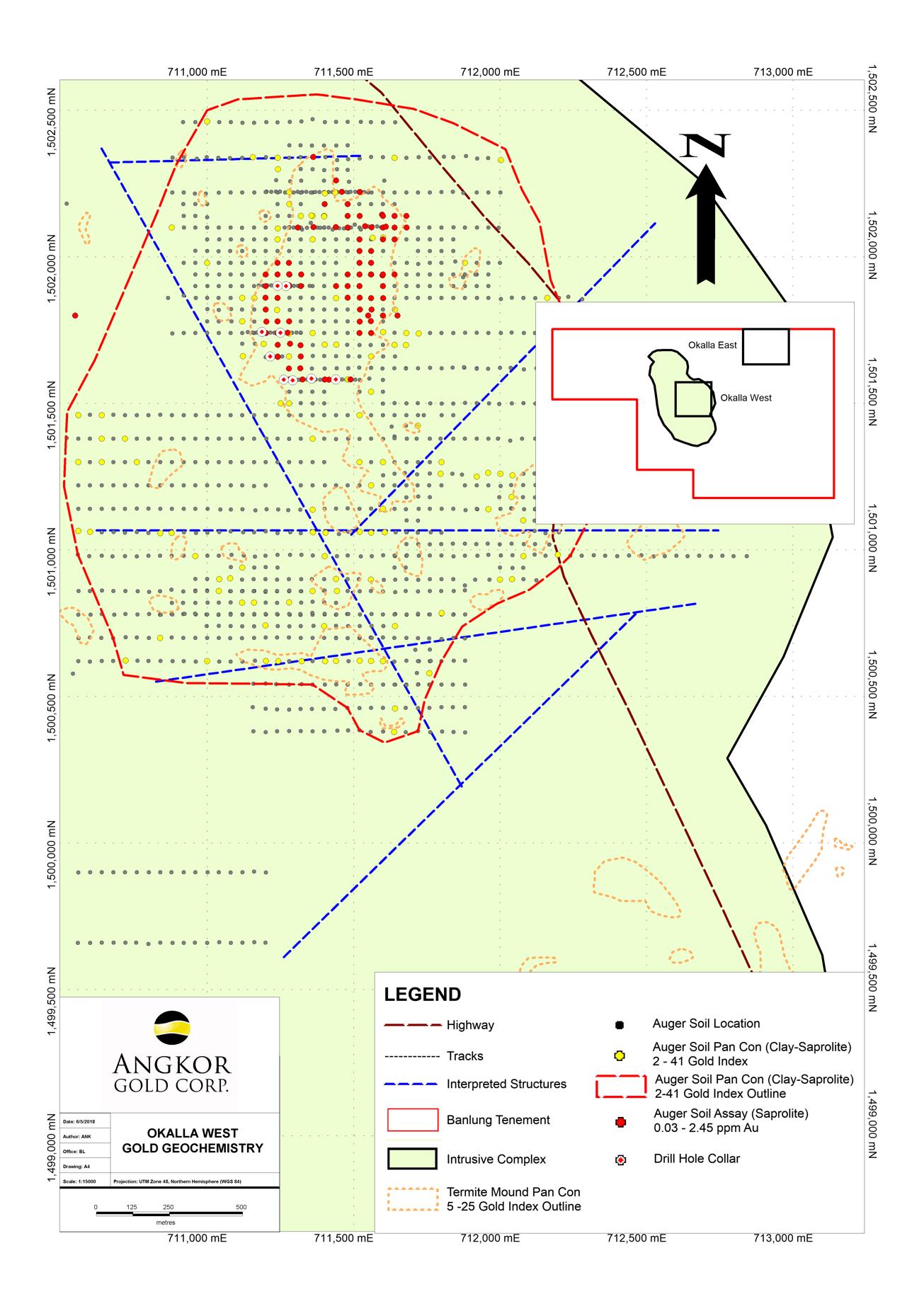 Geochemistry and Gold-In-Soil Anomalies at Okalla West