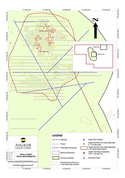 Geochemistry and Gold-In-Soil Anomalies at Okalla West