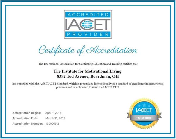 PeopleKeys has received annual renewal of the Certificate of Accreditation as an IACET accredited provider of Certified Behavioral Consultant Training Courses.