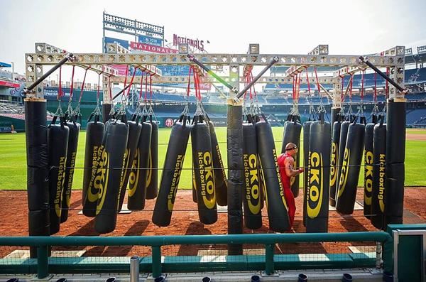 The CKO Kickboxing Bags at Nationals Park in Washington, D.C.