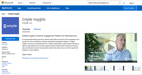 Entytle Insyghts now available on Microsoft AppSource.