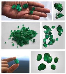 Emeralds production during Bulk Sampling Program