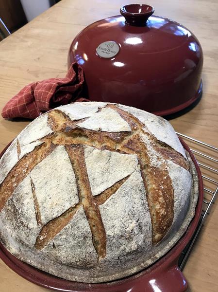 Expect crispy crusts and moist interiors that rival any bakery using the Emile Henry bread cloche.

Photo credit: Priscilla Martel