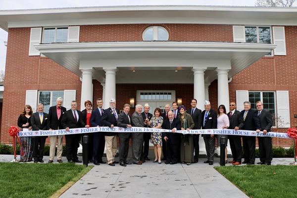 The 16-suite, 13,500 sq.-ft. Fisher House was dedicated to the VA in a ceremony earlier today. Following the program, the ribbon was officially cut on the first Fisher House in Connecticut. 