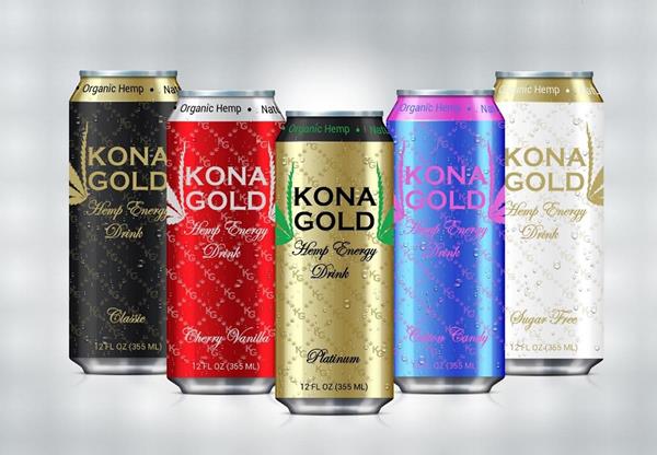 Kona Gold Hemp Energy Drink Product Line
