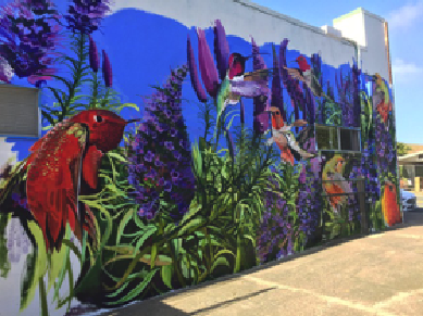 Nature-Themed Mural by Artist Nicole Ponsler Adorns South-Facing Wall of Cannabis Retailer in Point Arena