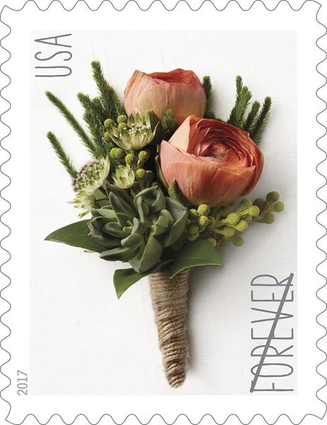 Celebration Boutonniere Forever stamp