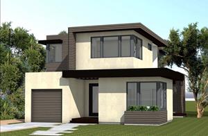 Rendering of Palo Alto home from Plant Prefab