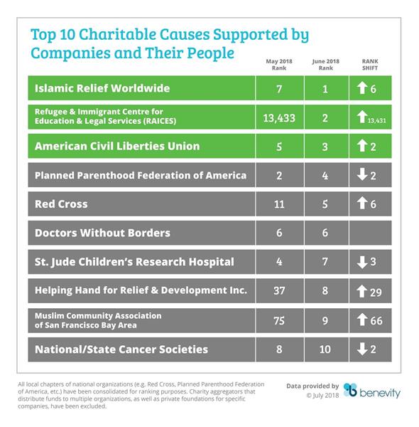 Top 10 Charitable Causes Supported by Companies and Their People