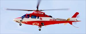 REACH Air Medical Services Transport Helicopter