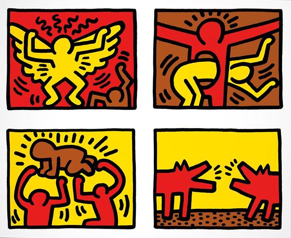 Keith Haring, Lot 483, Pop Shop Quad IV, silkscreen